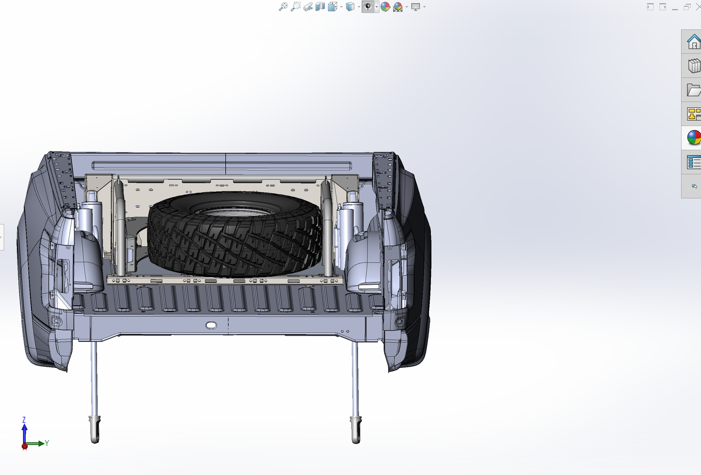 2017 - 2025 Raptor 20" Rear Travel Bed Organizer kit