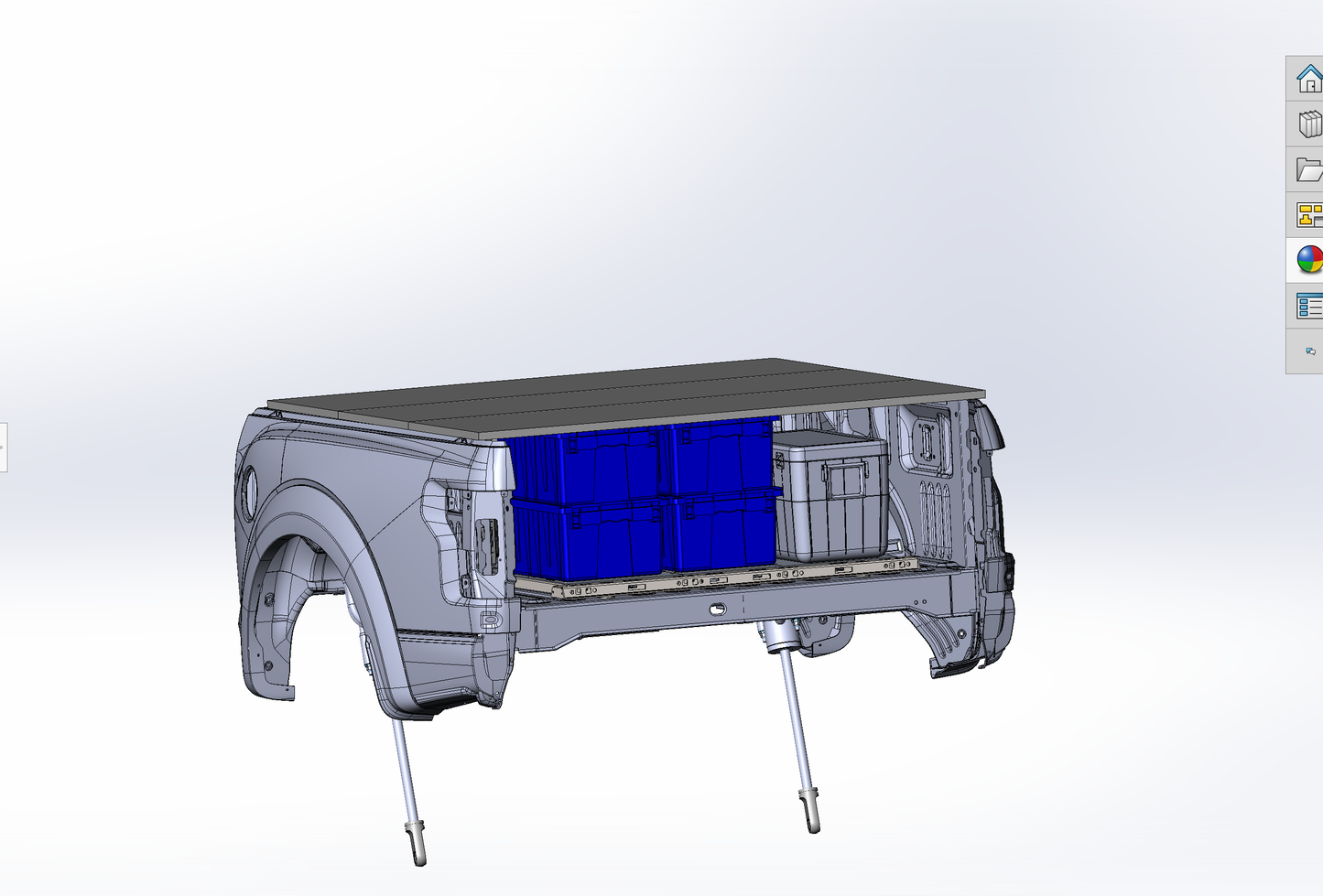 2017 - 2025 Raptor 20" Rear Travel Bed Organizer kit