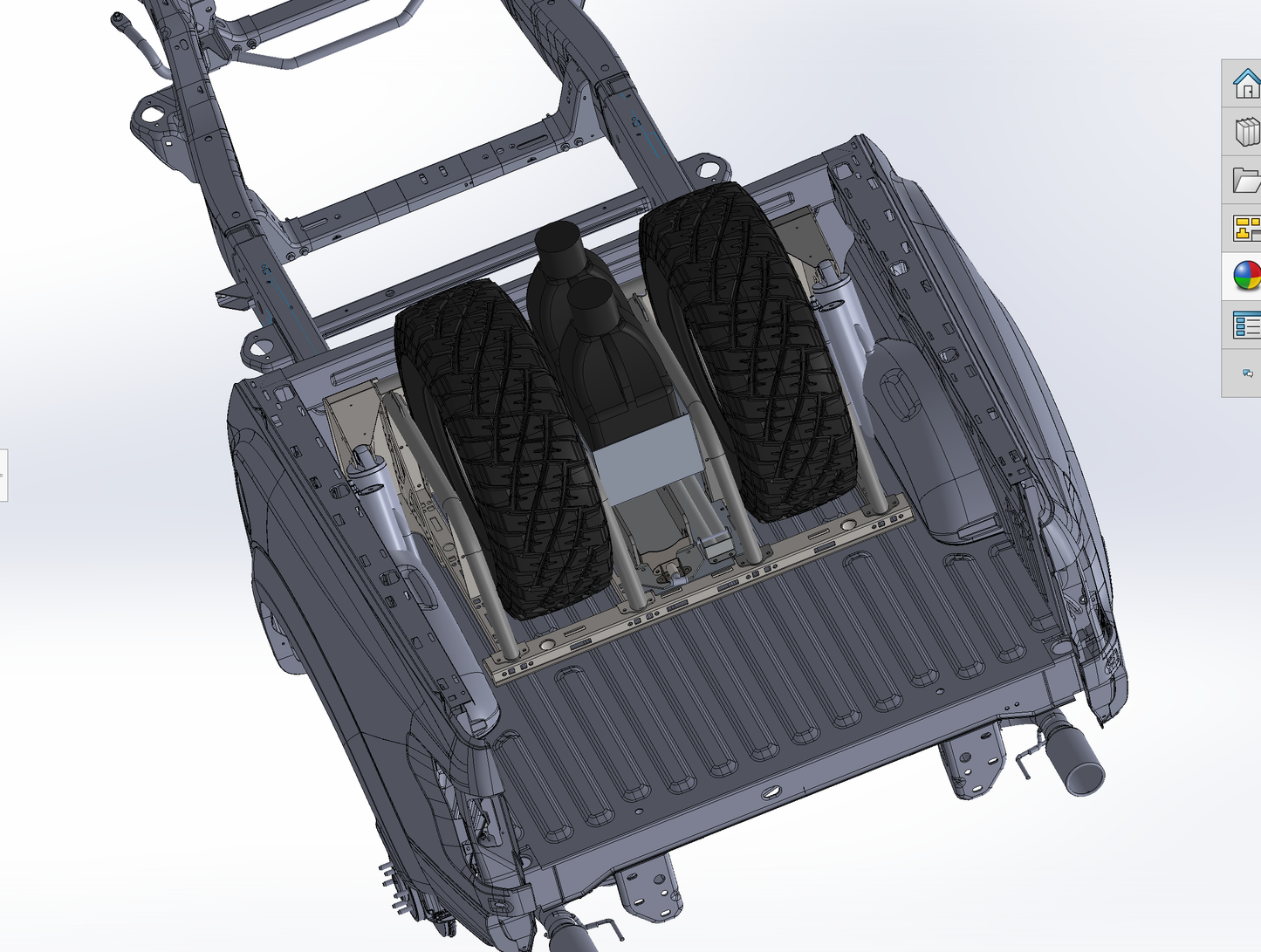 2017 - 2025 Raptor 20" Rear Travel Bed Organizer kit