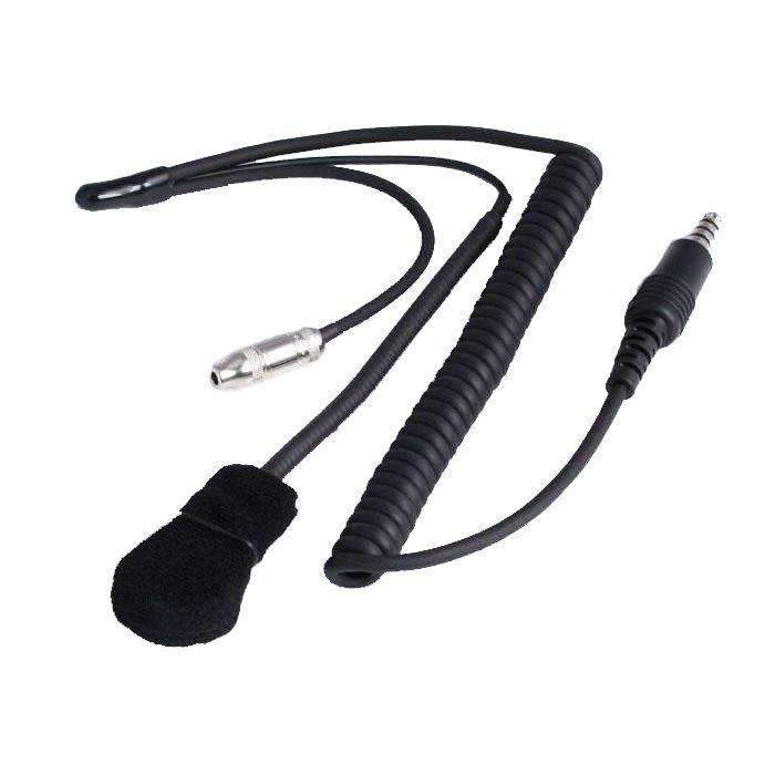 4C IMSA Wired Straight Cord Helmet Kit with Mic Mic / 1/8 Ear Bud Jack / Coil Cord