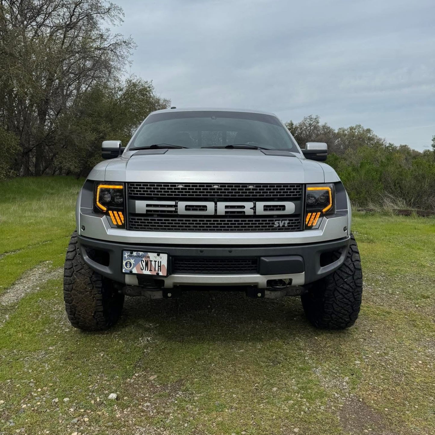 Alpharex 2010-2014 Ford Raptor MKII LUXX-Series LED Projector Headlights Black