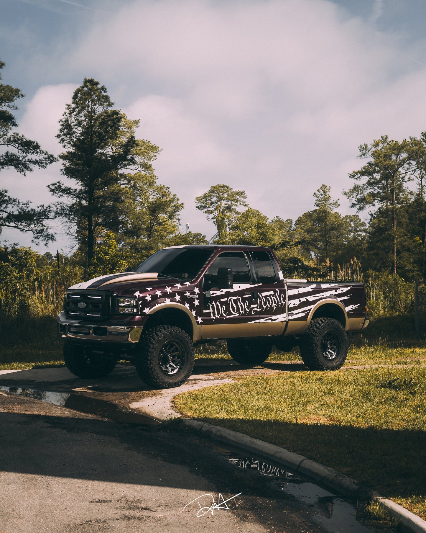 "We The People" Large Side Tattered American Flag (1999-2007 F-250)