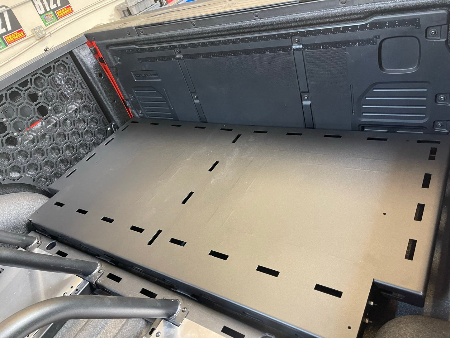 2017 - 2025 Ford Raptor Modular Bed Organizer with Slide Out Cargo Tray