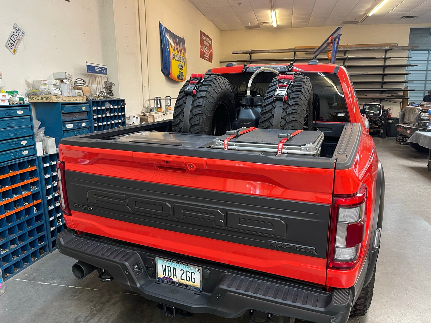 2017 - 2025 Ford Raptor Modular Bed Organizer with Slide Out Cargo Tray