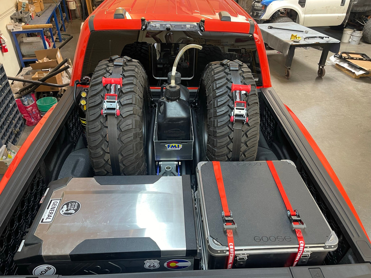 2017 - 2025 Ford Raptor Modular Bed Organizer with Slide Out Cargo Tray