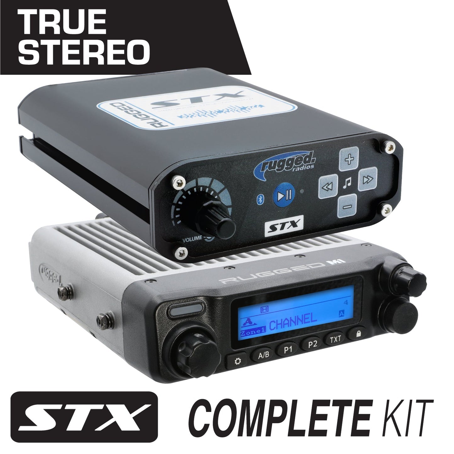 STX STEREO Complete Master Communication Kit with Intercom and 2-Way Radio M1 VHF Business Band