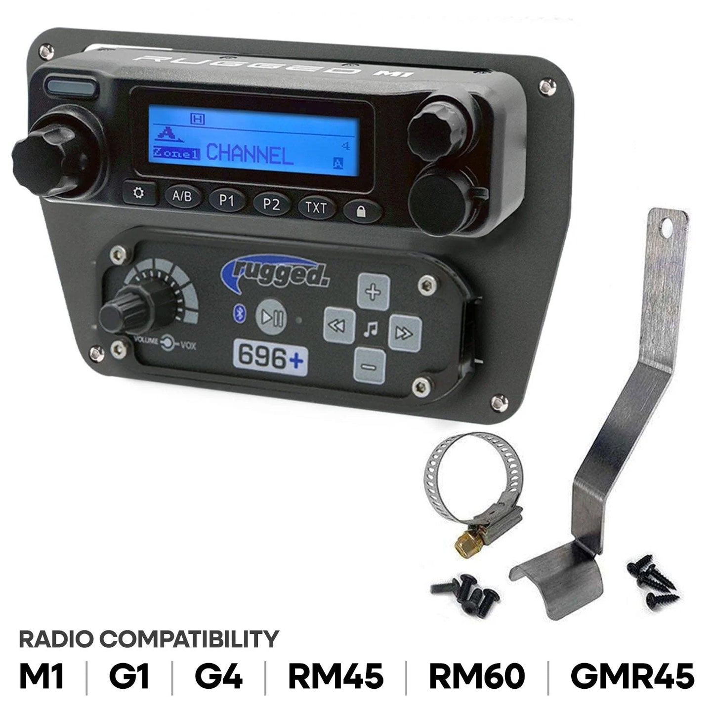 Can-Am Commander Intercom and Radio Mount Rugged M1/G1/G4/RM45/RM60/GMR45 with Switch Holes
