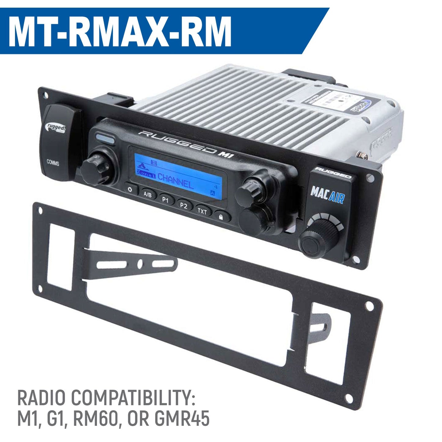 Yamaha Wolverine RMAX Mount for Mobile Radio and Rocker Switches M1 / G1 / G4 / RM60 / GMR45