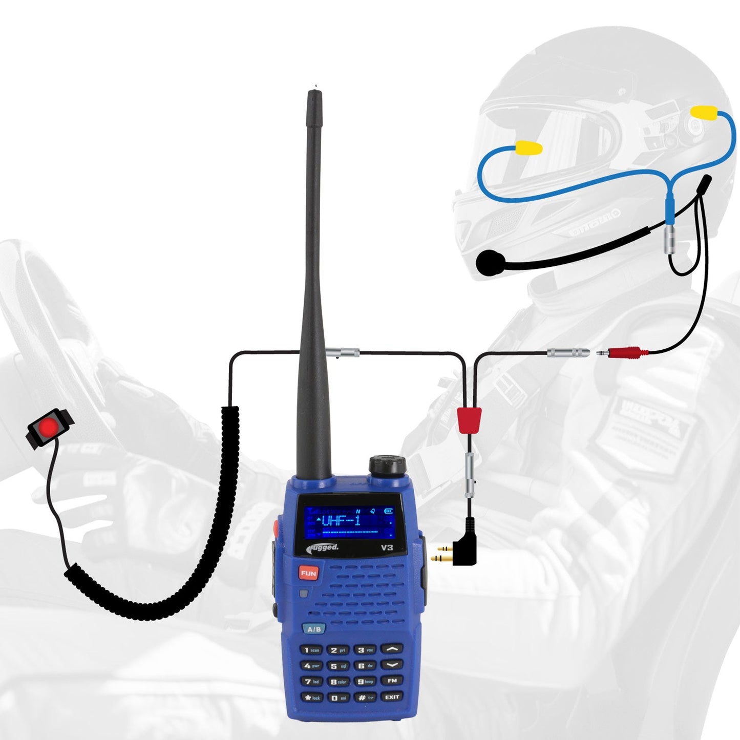 NASCAR Driver Only Communication Kit with V3 Radio