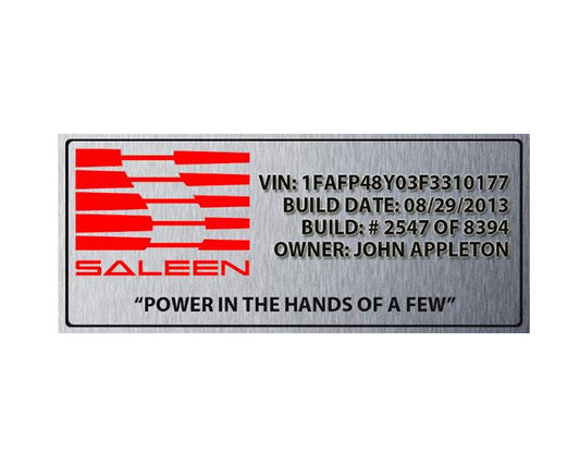 Aluminum Build Plate Radiator Sized - Saleen