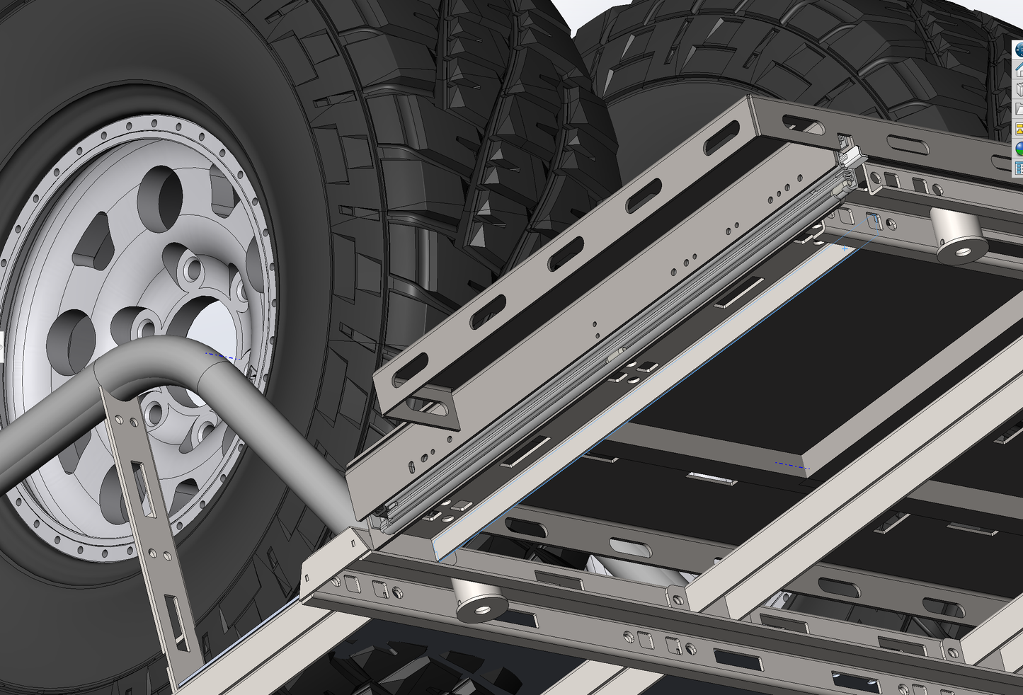 2017 - 2025 Ford Raptor Modular Bed Organizer with Slide Out Cargo Tray
