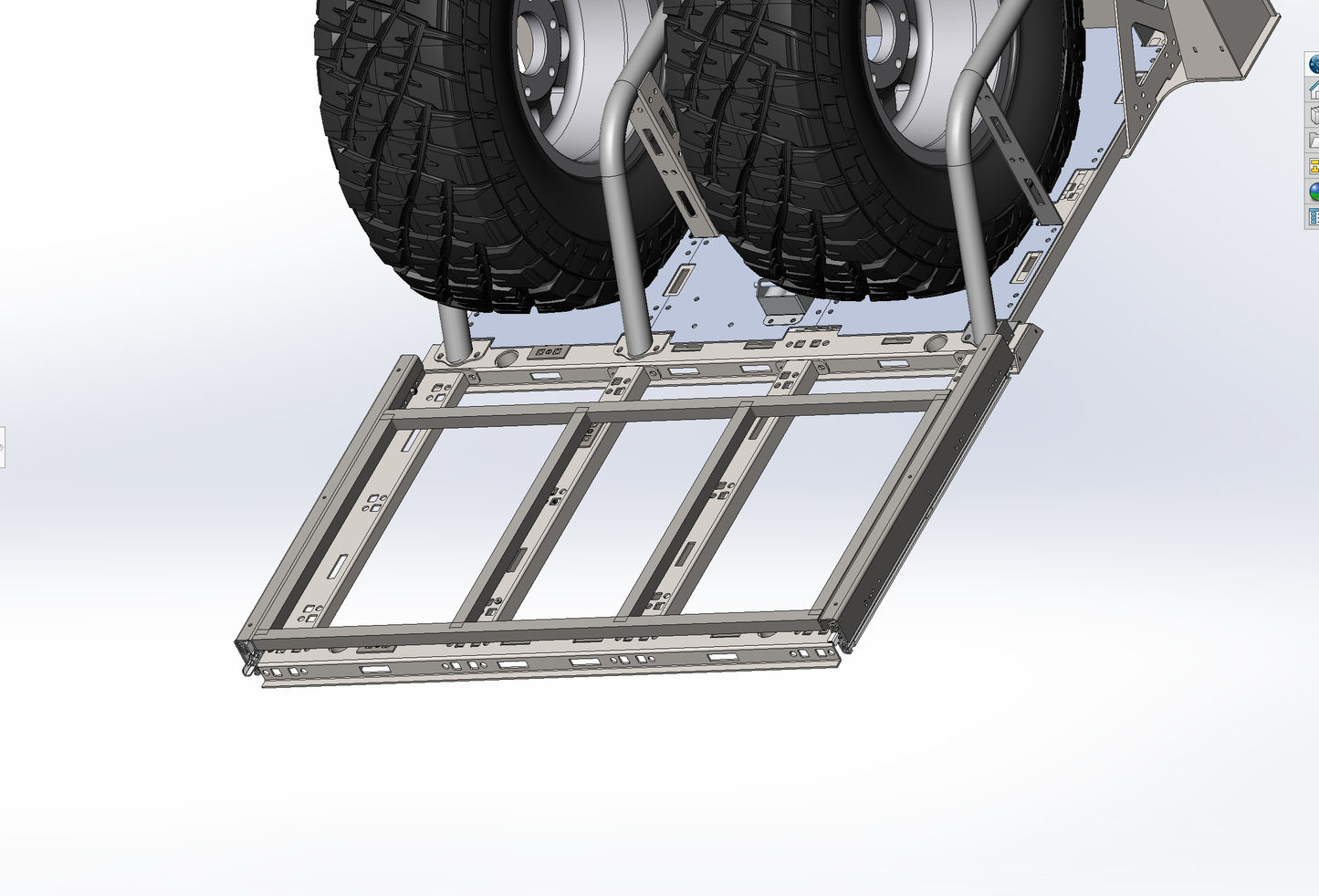 2017 - 2025 Ford Raptor Modular Bed Organizer with Slide Out Cargo Tray