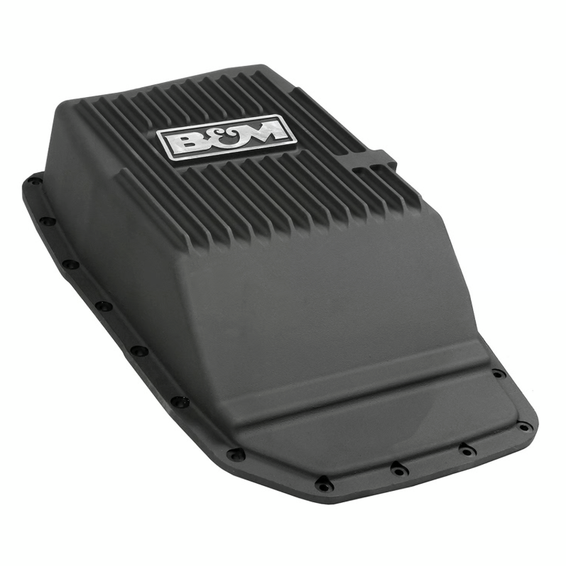 B&M 2010-2014 Ford Raptor Hi-Tek Deep Transmission Pan - Black Aluminum