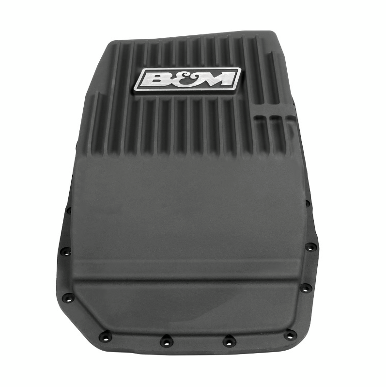 B&M 2010-2014 Ford Raptor Hi-Tek Deep Transmission Pan - Black Aluminum