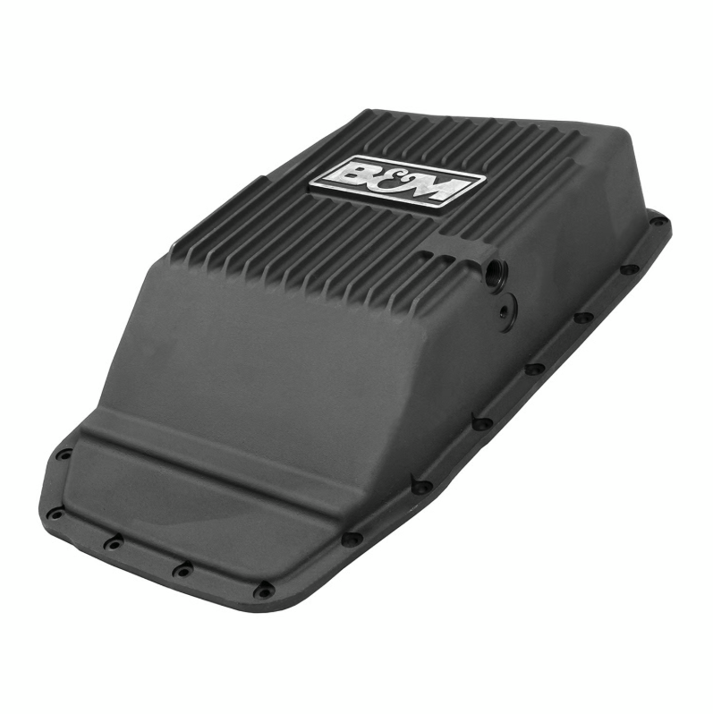 B&M 2010-2014 Ford Raptor Hi-Tek Deep Transmission Pan - Black Aluminum