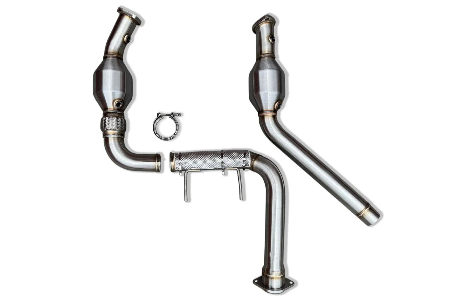 CVF Stainless Steel Downpipes - 2021-2023 Ford Raptor 3.5L