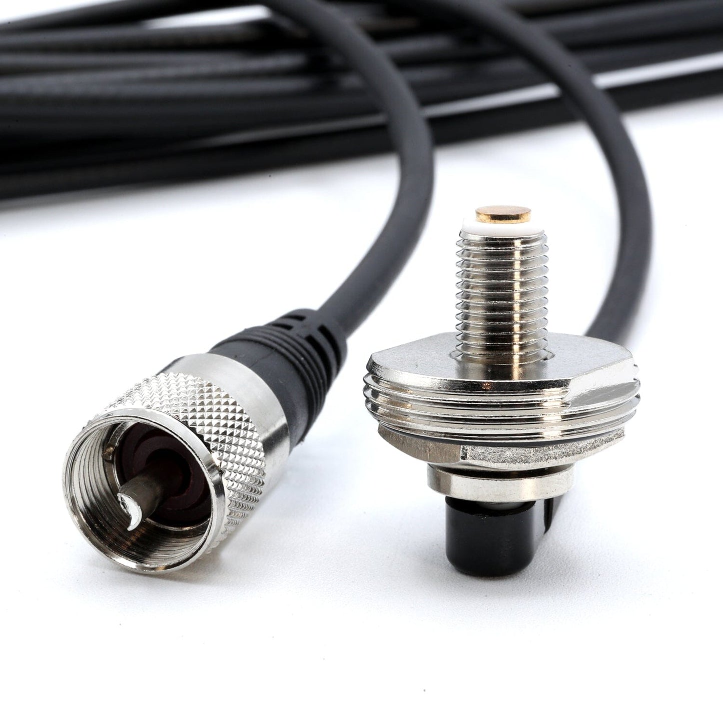 17 Ft Antenna Coax Cable with 3/8 NMO (TM) Thick Mount