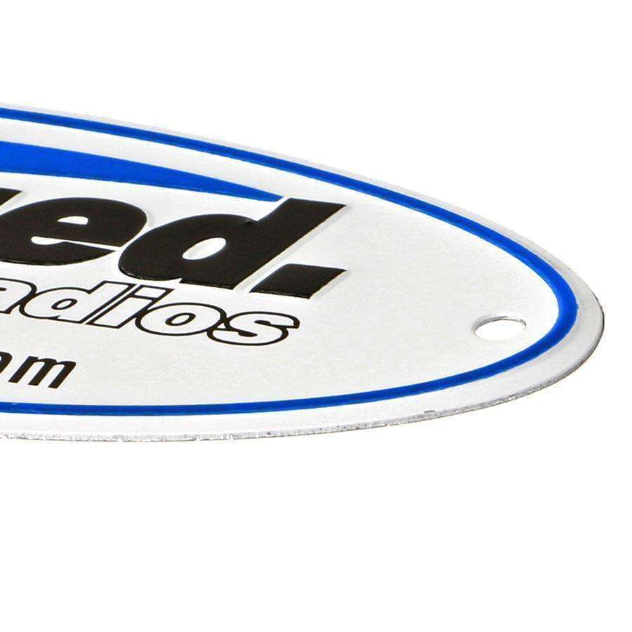 3 Metal Rugged Radios Embossed Badge