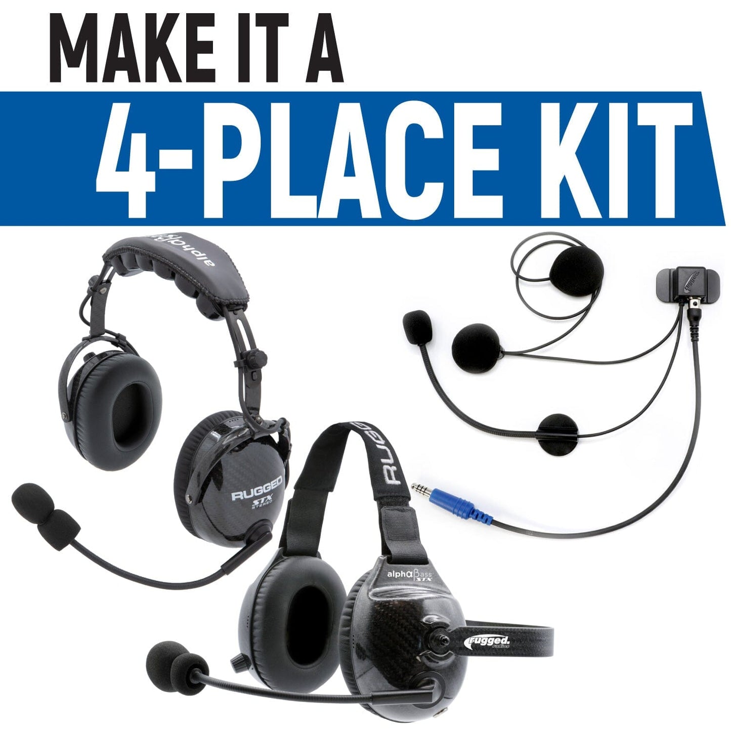 Rear Seat Expansion Kit with Helmet Kits or Headsets Offroad Mono / Ultimate Headset - Behind the Head