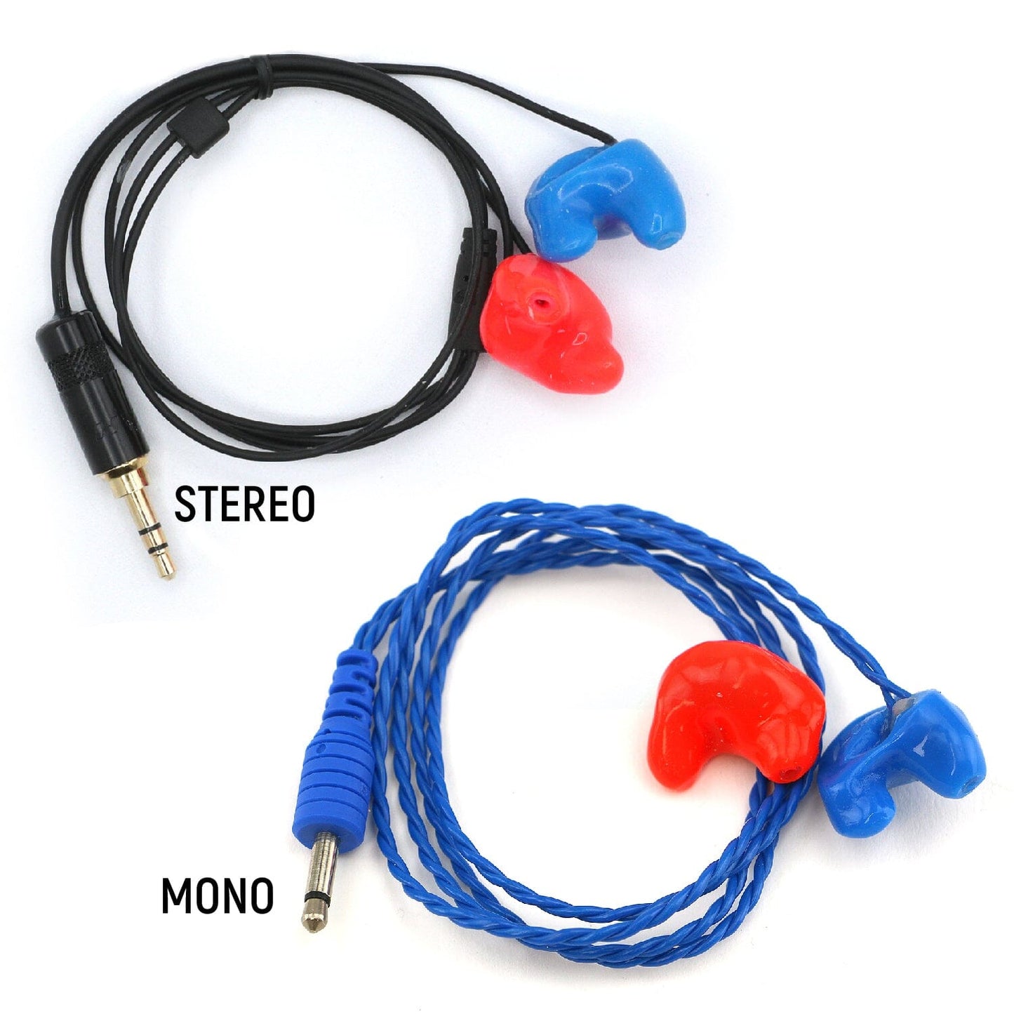 Challenger Semi-Custom Molded Ear Bud Speakers with 1/8 Plug Mono