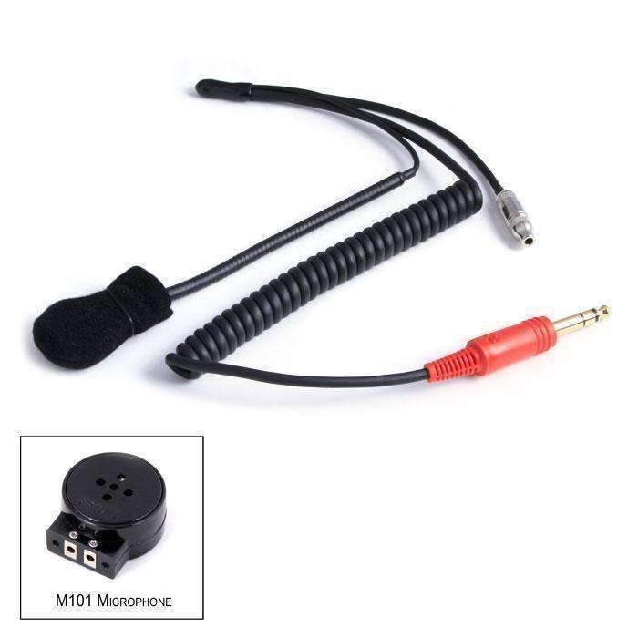 3C NASCAR Wired Straight Cord Helmet Kit with Mic and 3.5mm Jack Coil Cord