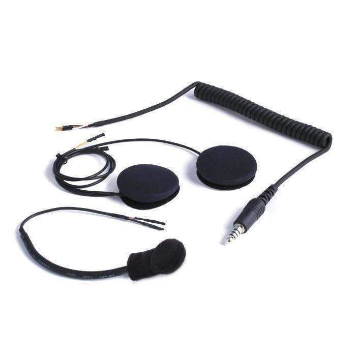 Peltor 4-Conductor Helmet Kits Speakers / M102 Military Mic / Straight