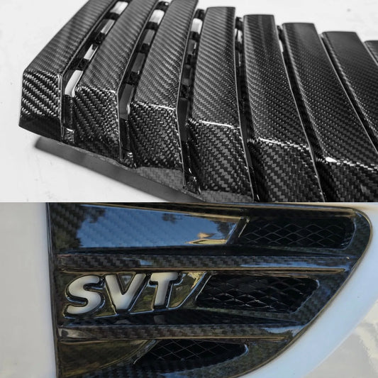 2010-2014 Ford Raptor SVT Replacement Carbon Fiber Side Fender Vent Trim and Hood Vents Package