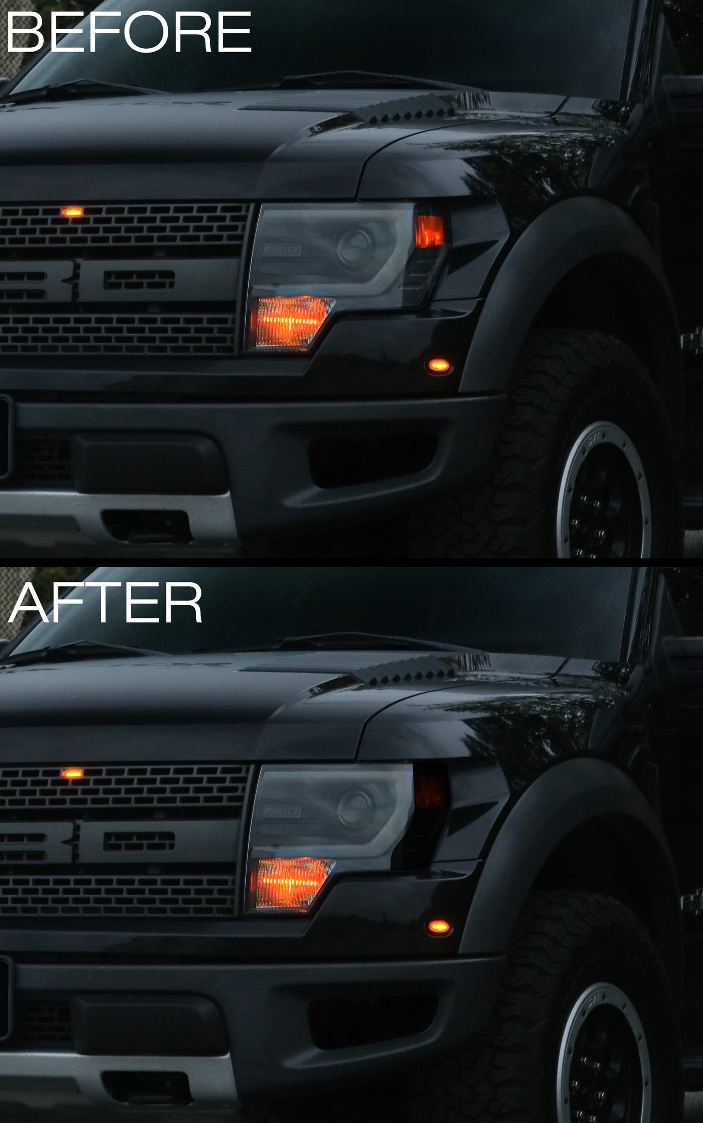 Headlight Amber Corner Vinyl (2009-2014 F150 & 2010-2014 Raptor)