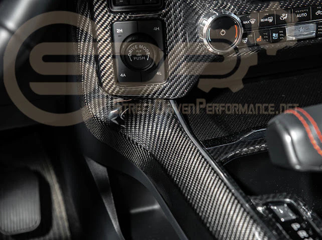 2021+ Ford Raptor/R Carbon Fiber Center Console Side Panel Cover