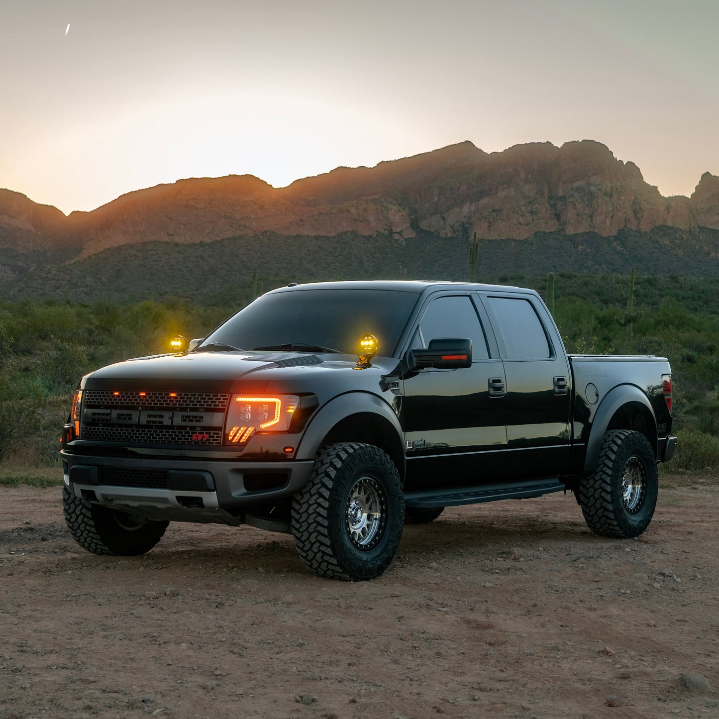 Alpharex 2010-2014 Ford Raptor MKII NOVA-Series LED Projector Headlights Black