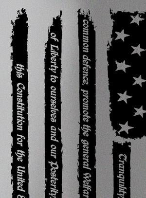 Tattered "We The People" American Flag Roof Graphic (2005-2026 Mustang)