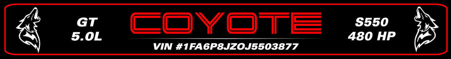 2024+ S650 Mustang Aluminum Strut Tower Bar Plate - Coyote Howling