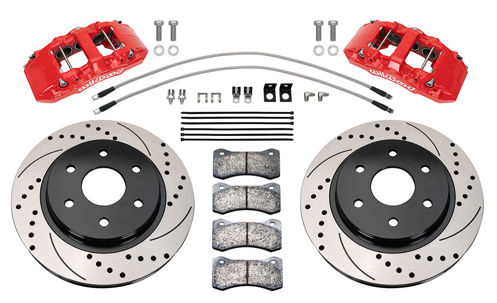 Wilwood 2021-2024 Ford F-150 Raptor/Raptor R Aero6-DM Front Brake Kit - D&S - Red