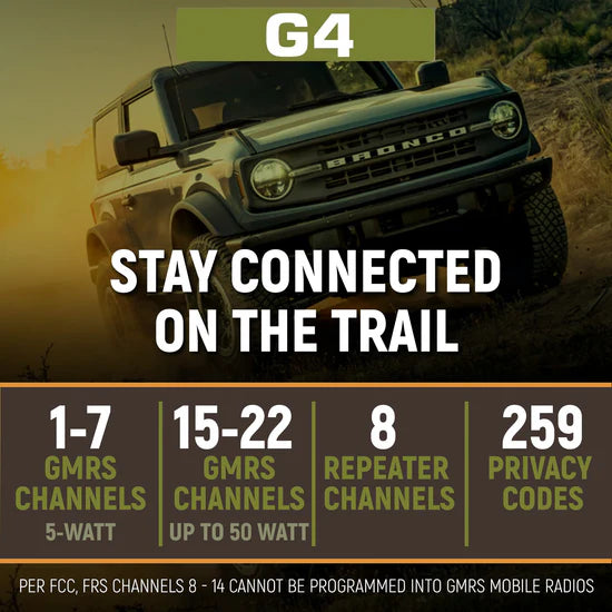 Rugged Radios Ford Bronco Two-Way GMRS Mobile Radio Kit