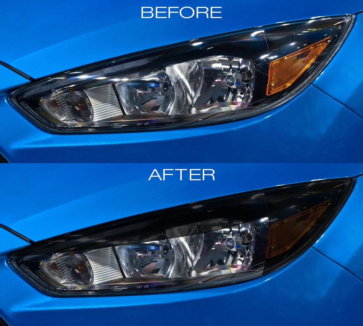 Full Headlight Amber Corner Lens Vinyl Tint (2015-2018 Focus)
