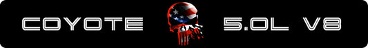 Aluminum Strut Tower Plate [S16] Punisher Flag (2011-2024+ Mustang)