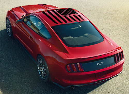 Tattered American Flag Roof Graphic (2005-2026 Mustang)