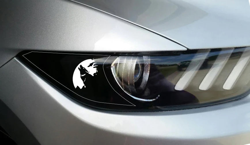 Printed Headlight Amber Corner Blackout (2015-2017 Mustang & 2016-2020 GT350 & 2020-2022 GT500)