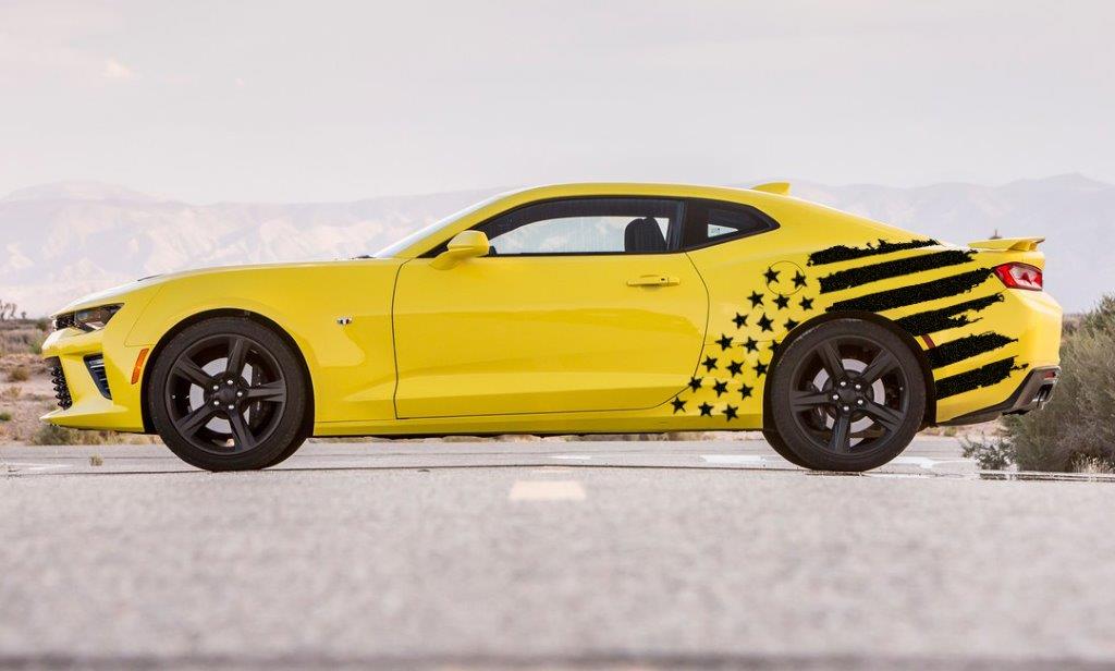 Reflective Stars & Bars Body Graphics (2016-2020 Camaro)
