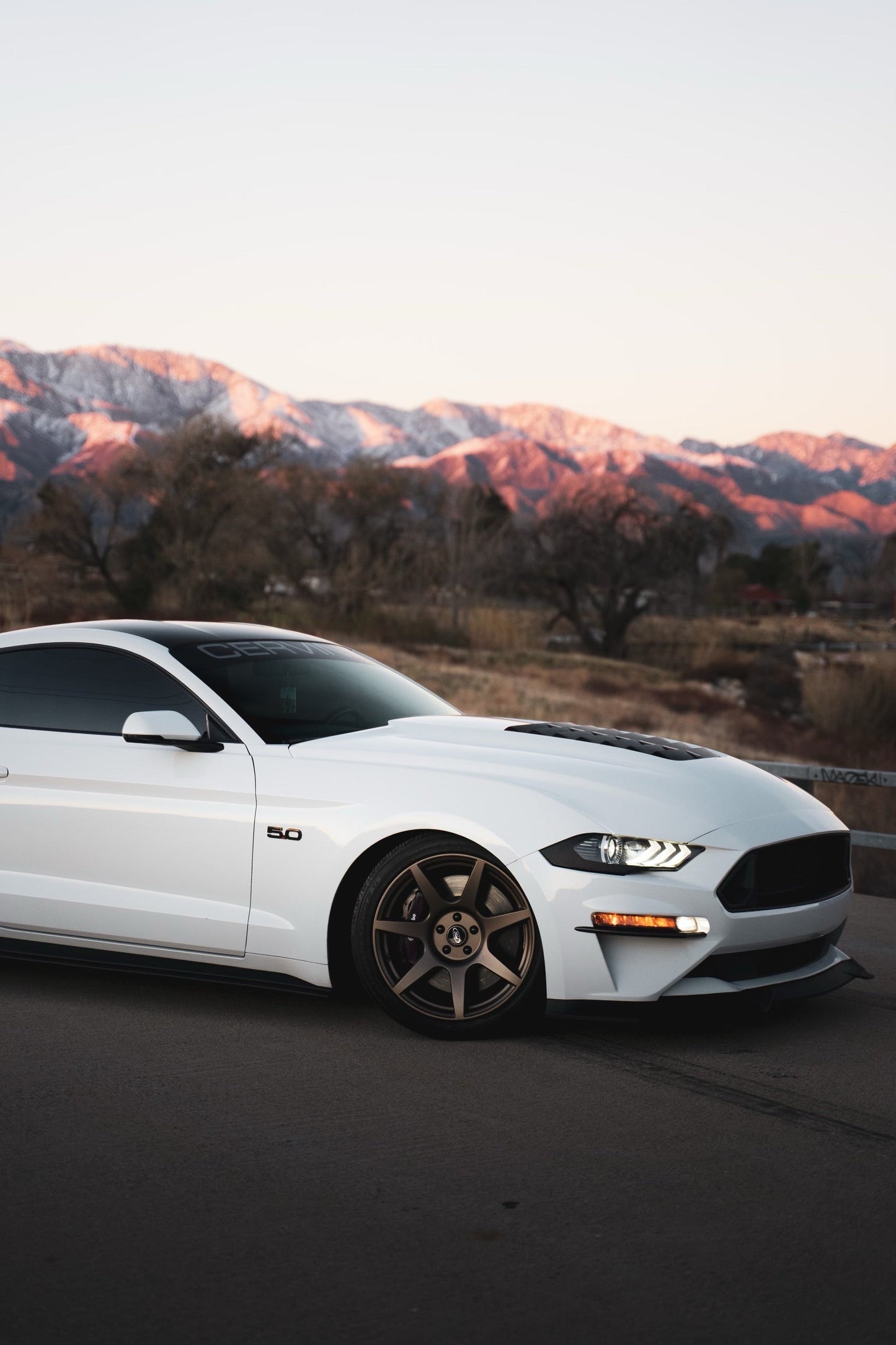 Headlight Amber Corner Vinyl Black Out (2018-2023 Mustang)