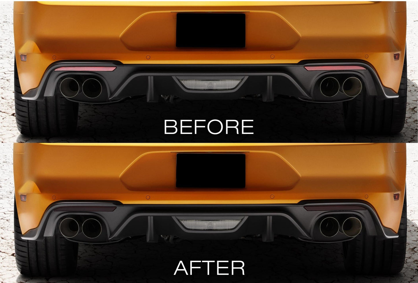 Rear Bumper Marker Lens Vinyl Tint (2018-2024 Mustang)