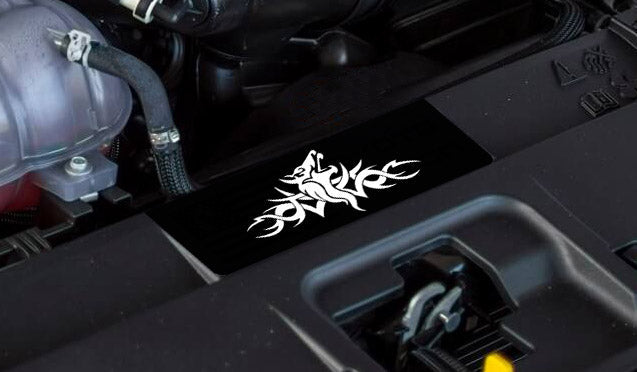 Aluminum Radiator Plate [S4] Tribal Black (2018-2023 Mustang)