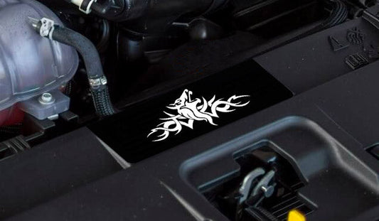 Aluminum Radiator Plate [S4] Tribal Black (2018-2023 Mustang)
