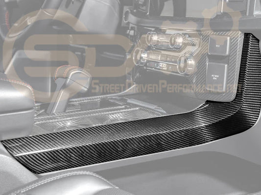 2021+ Ford Raptor/R Carbon Fiber Center Console Side Panel Cover
