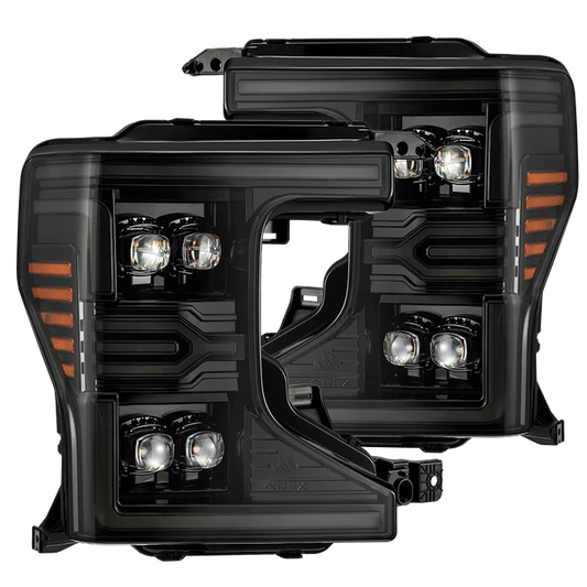 Alpharex 20-22 Ford Super Duty NOVA-Series LED Projector Headlights Alpha-Black
