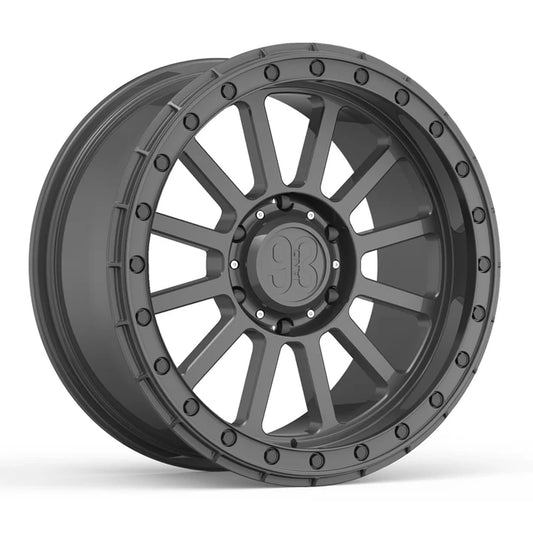 9&3 Wheels FR-12 | 6061-T6 Forged | Simulated Beadlock | Gunmetal