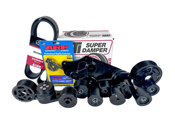 Whipple Superchargers 10-Rib Mustang Belt System Upgrade 2018-2023 - 10-Rib Upgrade 20% OD Diameter Balancer
