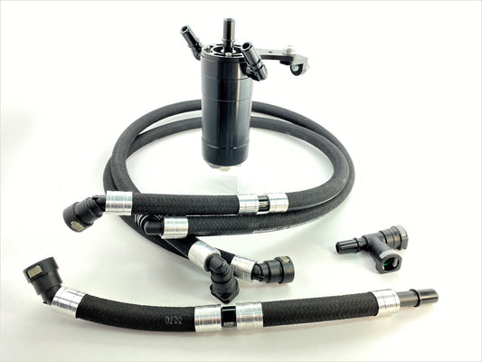 UPR 2021-24 F150 2.7L, 3.5L Ecoboost (including Raptor and 22-24 Expedition) Plug n Play™ Dual Valve Oil Catch Can with CSCC