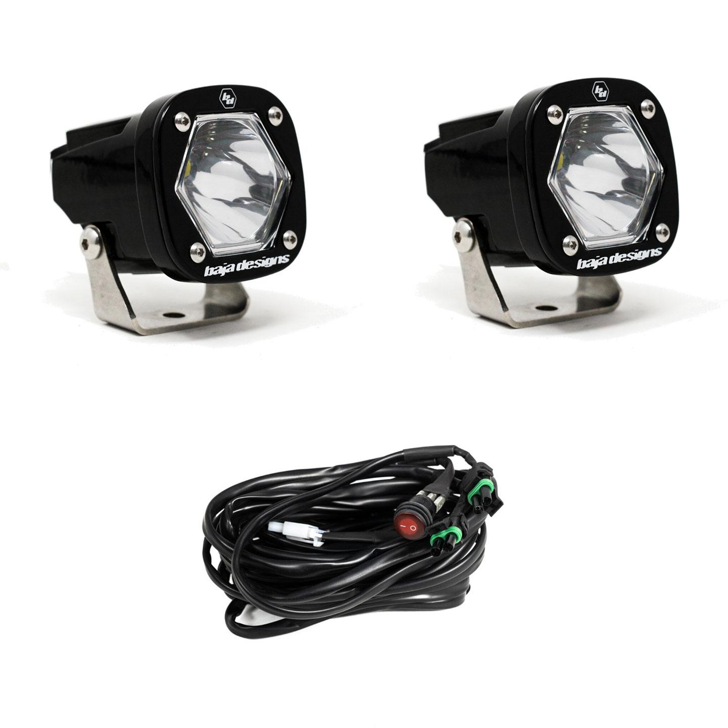 Baja Designs S1 LED Light w/ Mounting Bracket Pair