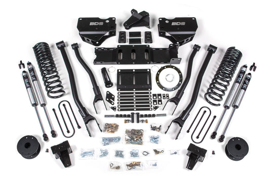 BDS 6 Inch Lift Kit W/ 4-Link | Ram 3500 W/ Rear Air Ride (19-24) 4WD | Diesel - Indexing Ring Option - Fox 2.0s